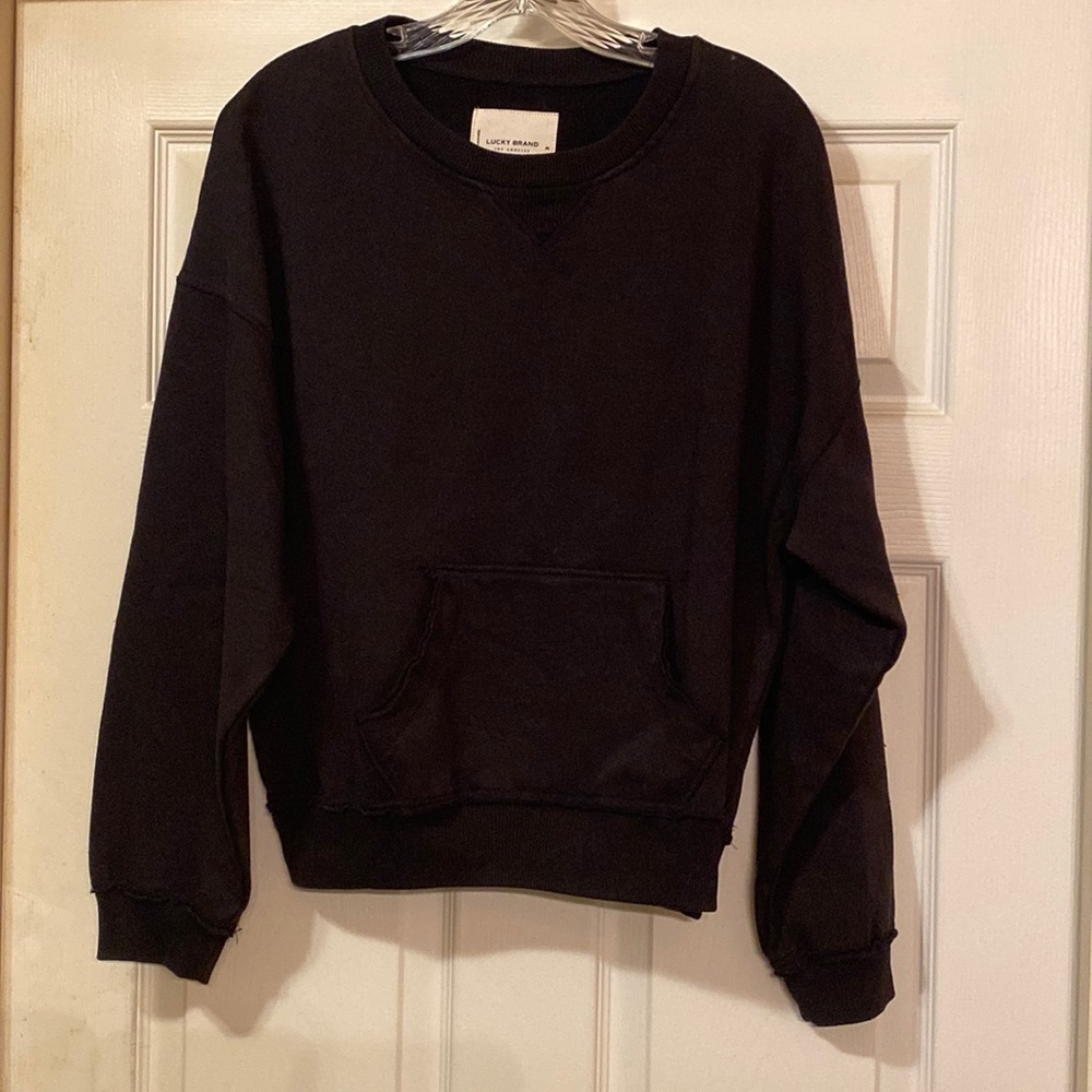 LUCKY BRAND SLOUCHY BLACK SWEATSHIRT SIZE M